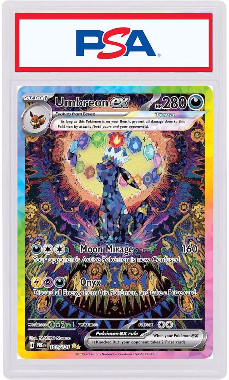 Umbreon ex 2025 Pokémon Scarlet & Violet Prismatic Evolutions 61/131 (PSA or BGS Graded)