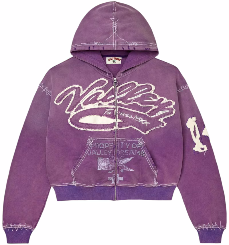 Vale Forever Religion Zip Up Hoodie Purple