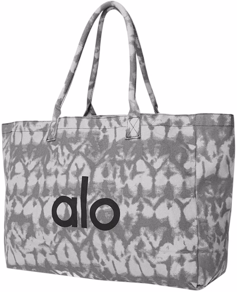 Alo Yoga Iconic Shopper Tote Bag Grey Tiedye