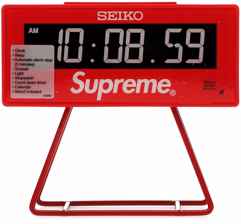 Supreme Seiko Marathon Clock Red