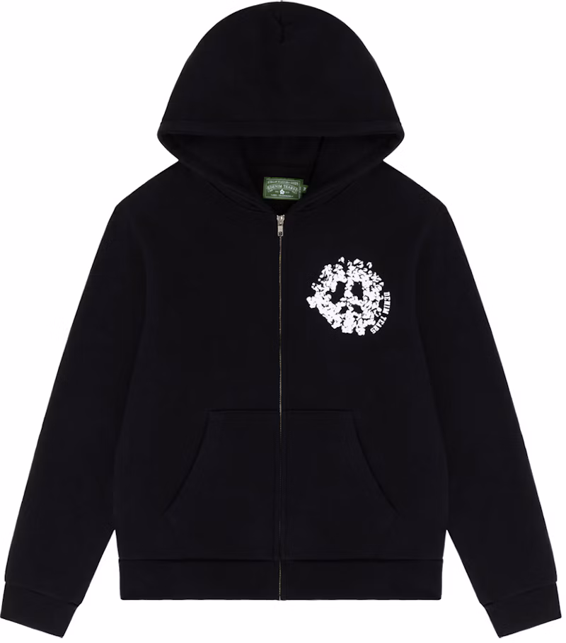 Denim Tears Denim University Zip Hoodie Black/White