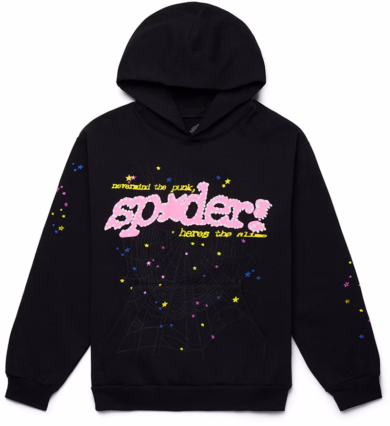 Sp5der P*NK V2 Hoodie Black