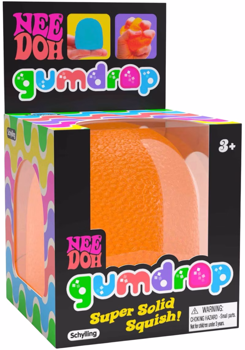 NeeDoh Gumdrop Squishy Fidget Toy Orange