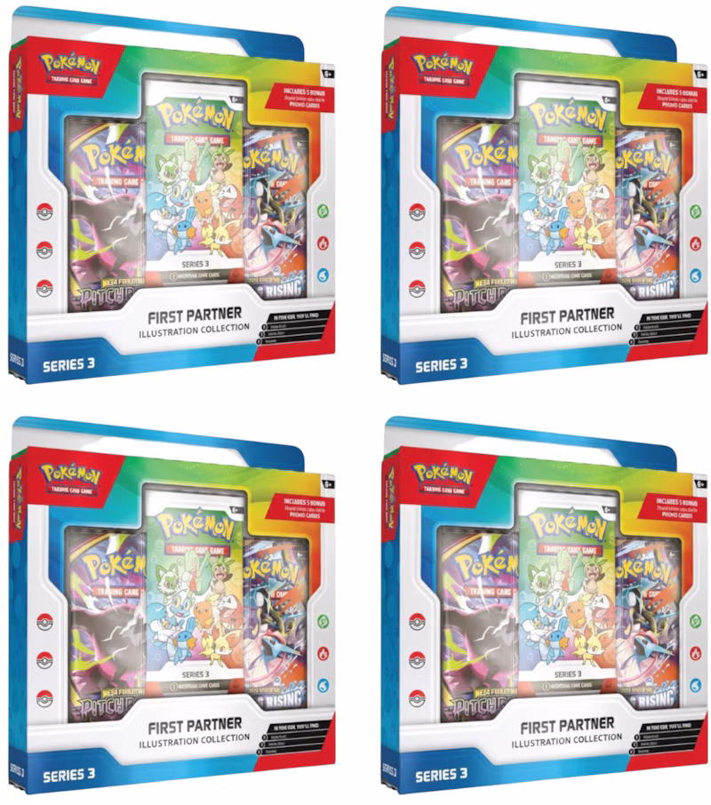 2026 Pokémon First Partner Illustration Collection Series 3 Box 4x Lot