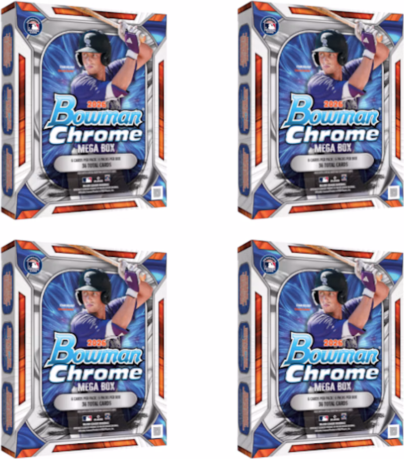2026 Bowman Chrome Baseball Mega Box 4x Lot