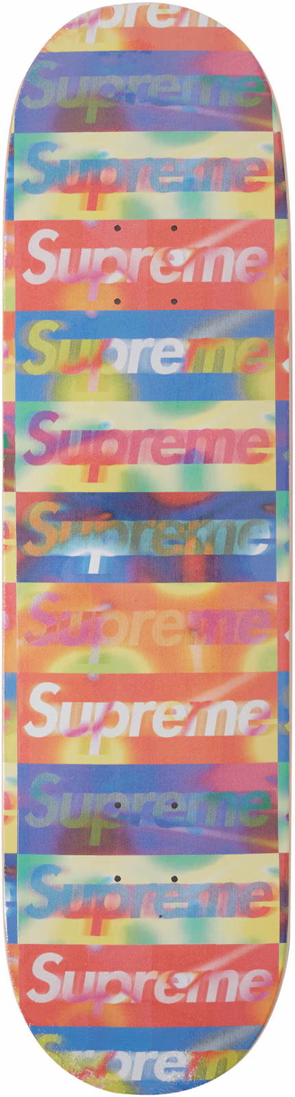 Supreme Distorted Logo Skateboard Deck Yellow