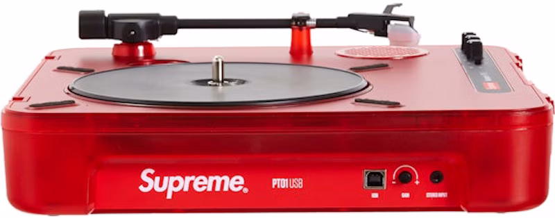 Supreme Numark PT01 Portable Turntable EU Plug Red