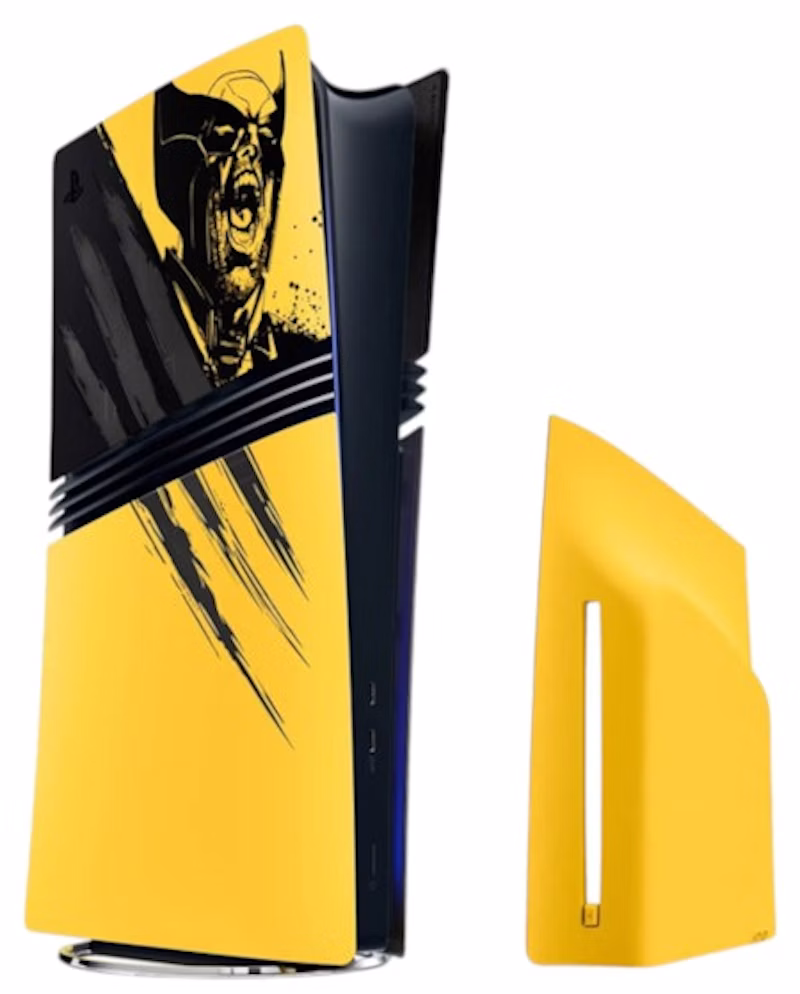 Sony PS5 Pro Marvel's Wolverine Battle Yellow Limited Edition Console Cover Yellow