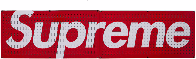 Supreme Wall Control Pegboard Panel (Set of 2) Red