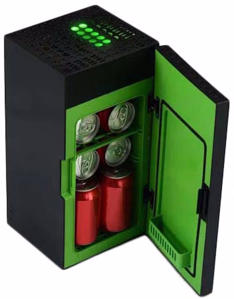 Microsoft Xbox Series X Mini Fridge (US Plug) 1.2:1 Scale, 8 Can Capacity Version