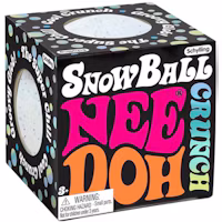 NeeDoh Snowball Crunch Squishy Fidget Toy White