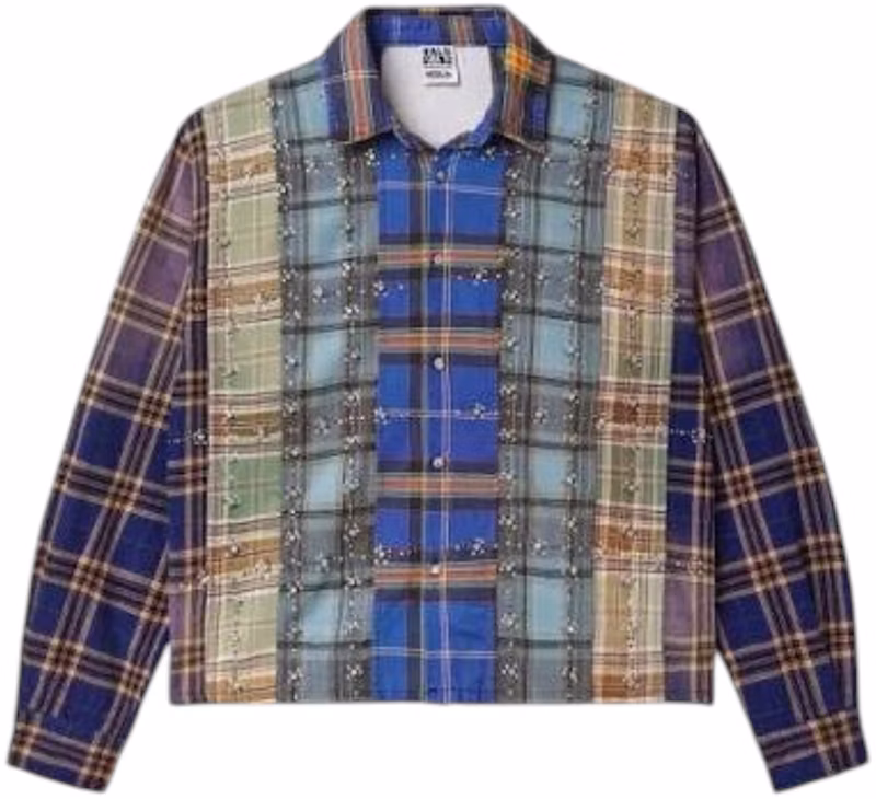 Vale Forever Splash Zone Cool Patchwork L/S Flannel Multicolor