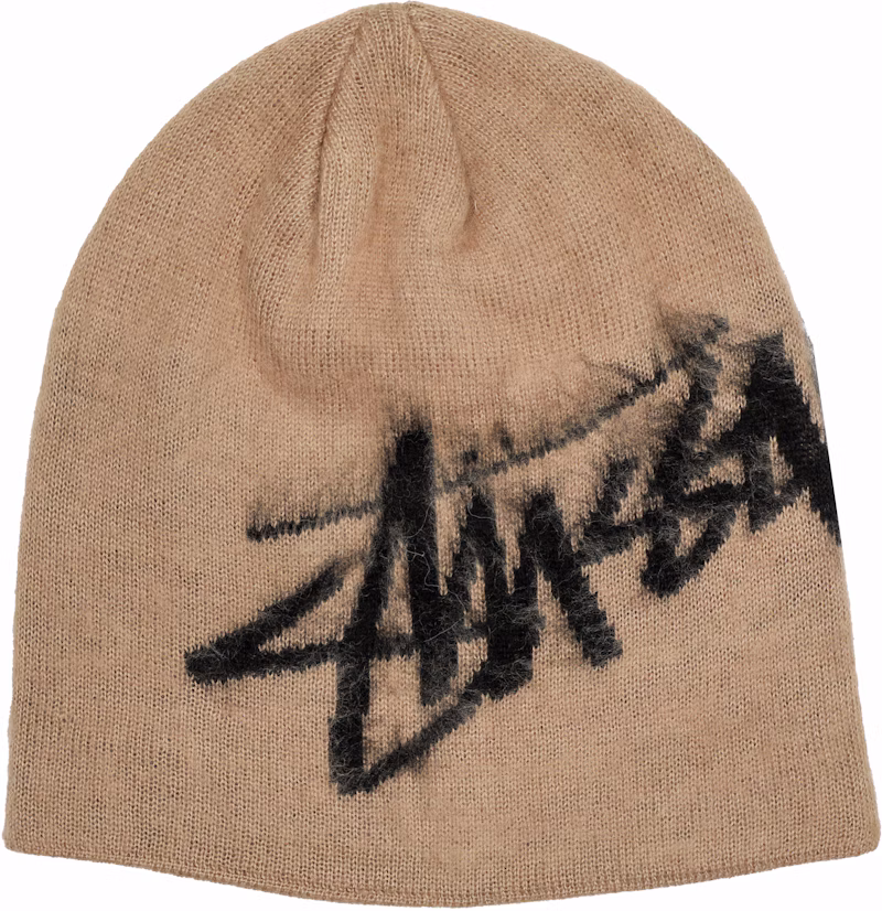 Stussy Brushed Out Skullcap Beanie Sand