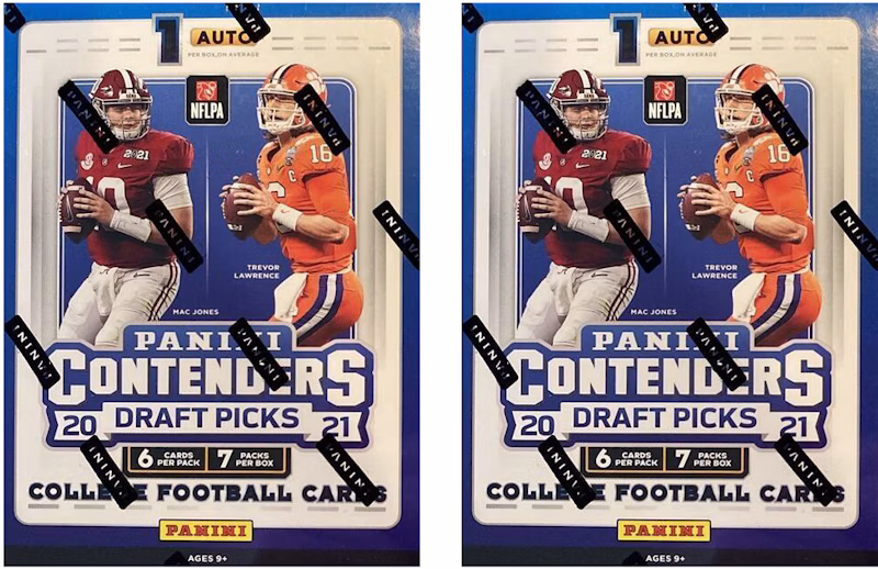2021 Panini Contenders Draft Picks Football Blaster Box 2x Lot