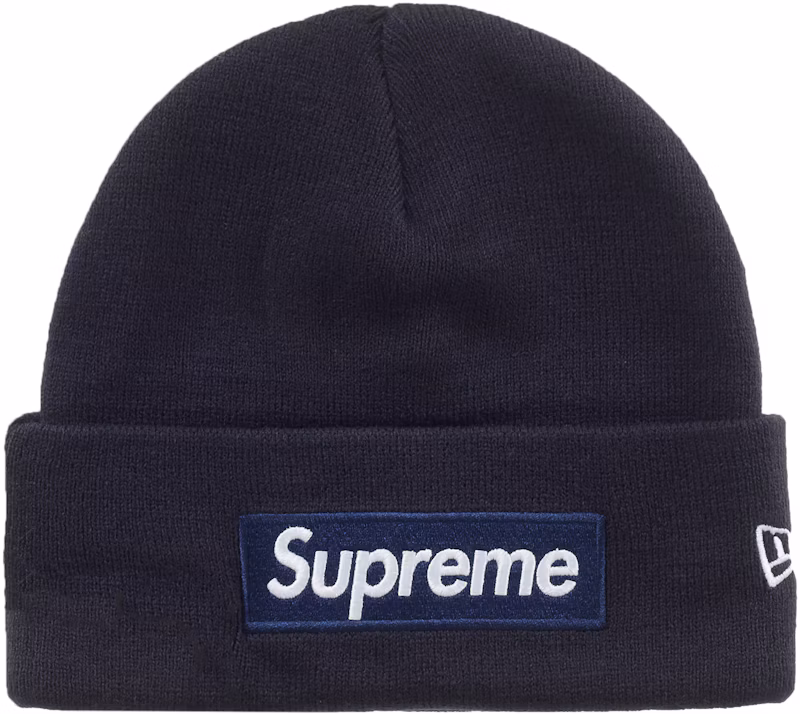 Supreme New Era Box Logo Beanie (FW25) Navy