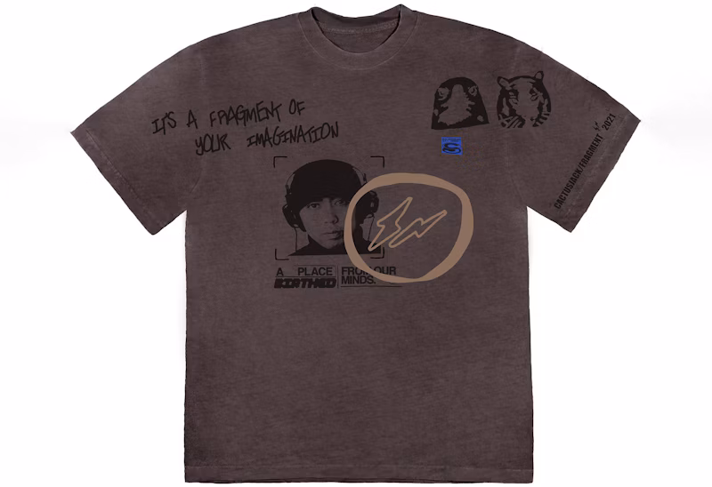 Travis Scott Cactus Jack For Fragment Hiroshi Tee Brown Pepper