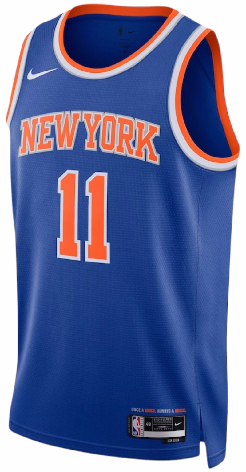 Nike x NBA New York Knicks Jalen Brunson Icon Edition Swingman Jersey Blue