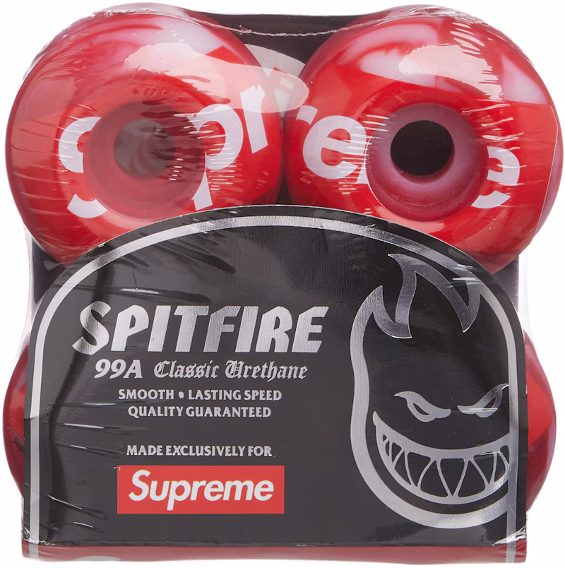 Supreme x Spitfire Shop Logo Wheels Red