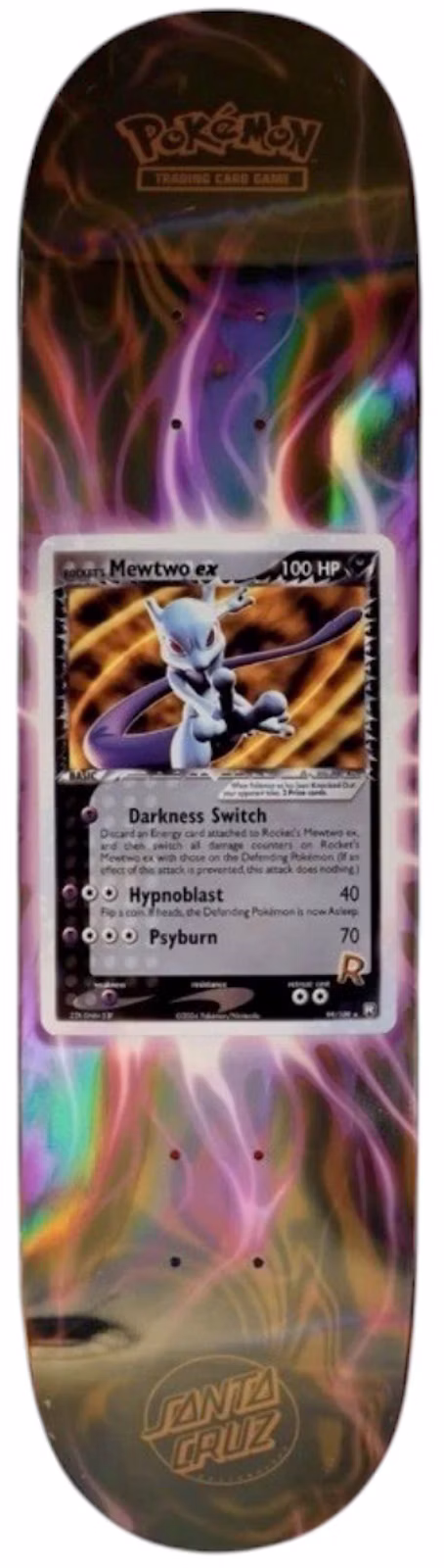 Santa Cruz Skateboards X Pokemon 2026 Skateboard Deck - Rockets Mewtwo ex Edition