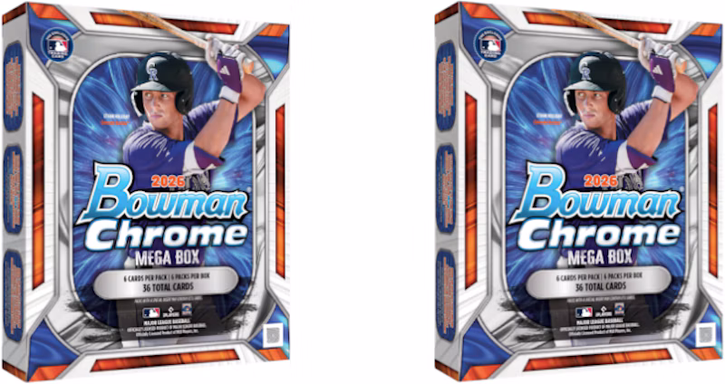 2026 Bowman Chrome Baseball Mega Box 2x Lot