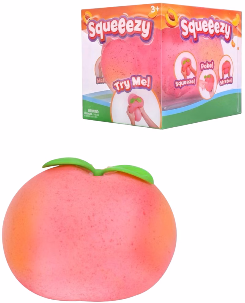 Sunny Days Entertainment Squeezy Peach Sensory Fidget Toy