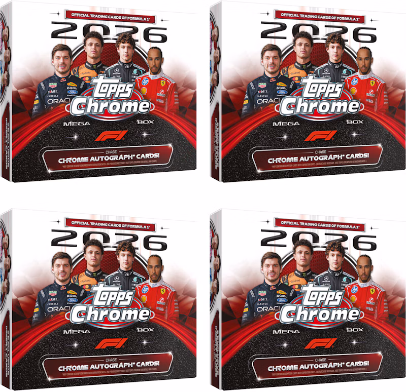 2026 Topps Chrome Formula 1 Mega Box 4x Lot