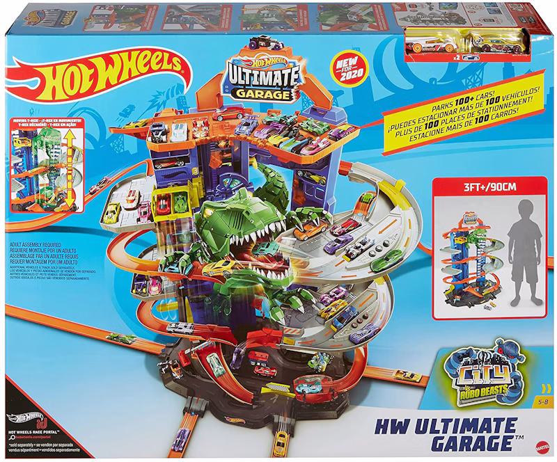 Mattel Hot Wheels City Robo T-Rex Ultimate Garage Playset