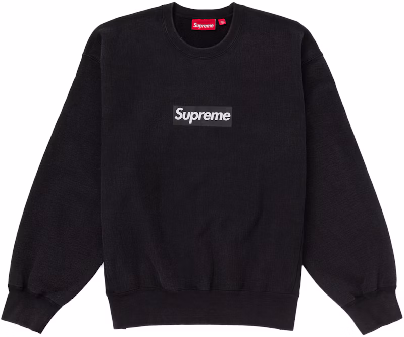 Supreme Washed Box Logo Crewneck Black