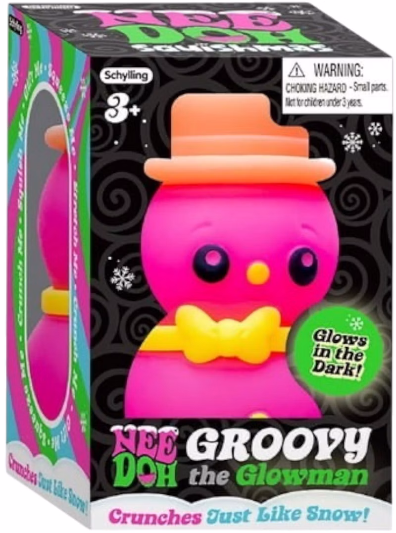NeeDoh Groovy the Glowman Squishy Fidget Toy Pink