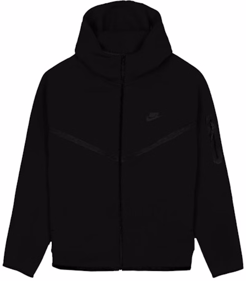 Nike Sportswear Tech Fleece Windrunner Full Zip Hoodie (FW24) Black/Black