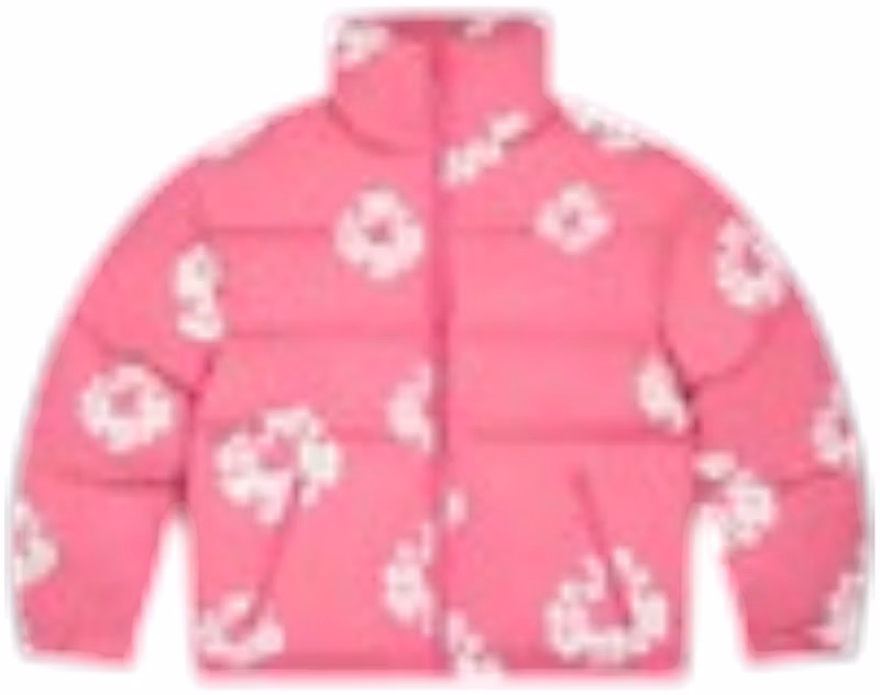 Denim Tears Cotton Wreath Puffer Jacket Pink