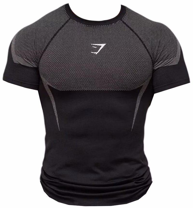 Gymshark Onyx 5.0 Seamless T-shirt Black/Light Grey