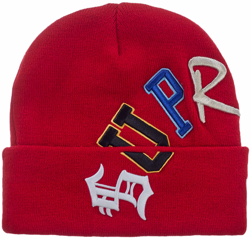 Supreme New Era Arc Beanie Red