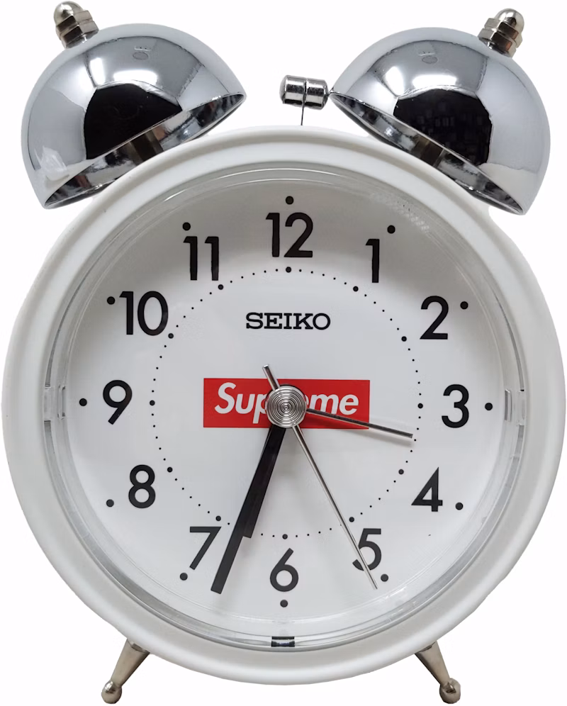 Supreme Seiko Alarm Clock White