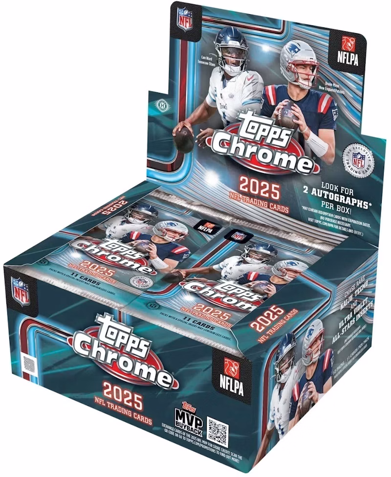 2025 Topps Chrome Football Hobby Jumbo Box