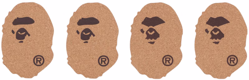 BAPE Ape Head Cork Coaster Multicolor