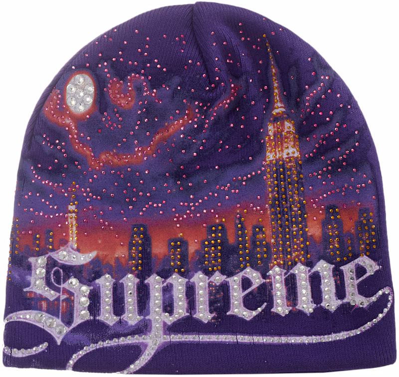 Supreme Cityscape Beanie Purple