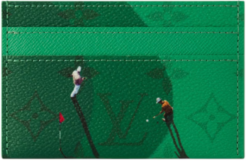 Louis Vuitton Golf Double Card Case Green