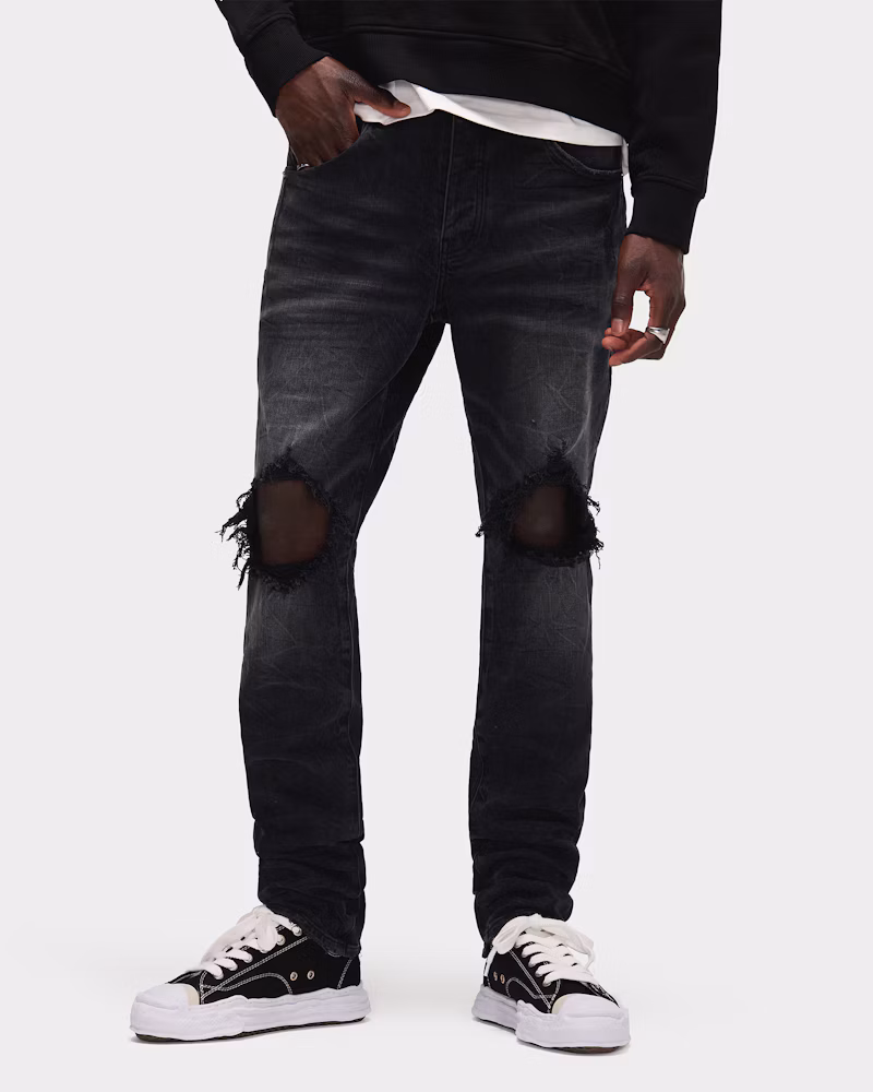 Purple Brand Black Wash Blowout Jean Black