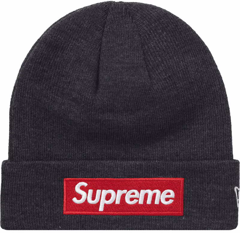 Supreme New Era Box Logo Beanie (FW21) Charcoal