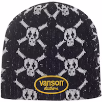 Supreme Vanson Leathers Skull Beanie Black