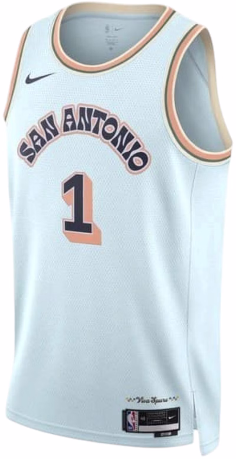 Nike NBA San Antonio Spurs Victor Wembanyama 1 2024/25 City Edition Swingman Jersey Celestine Blue