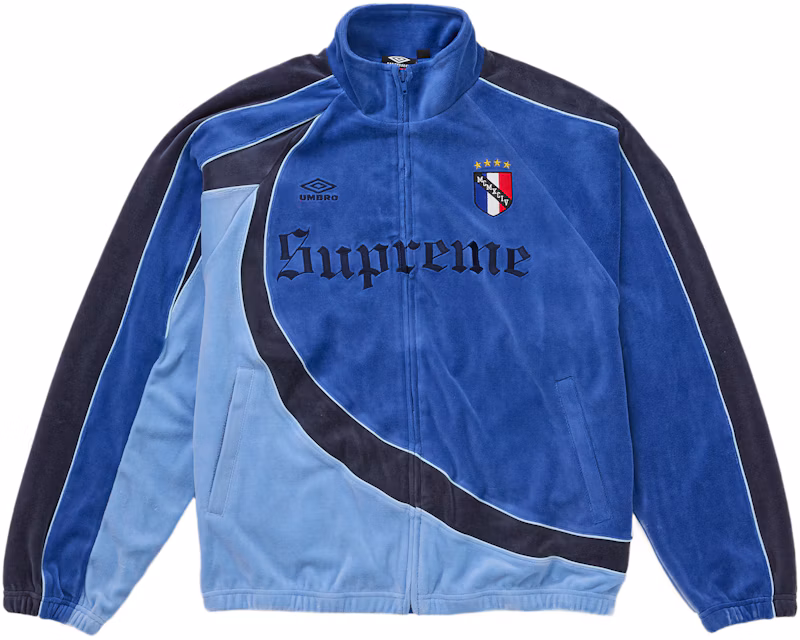 Supreme Umbro Velour Track Jacket Blue