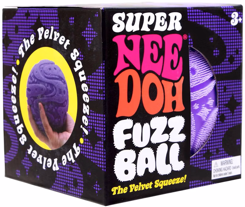 NeeDoh Super Fuzzball Squishy Fidget Toy Purple