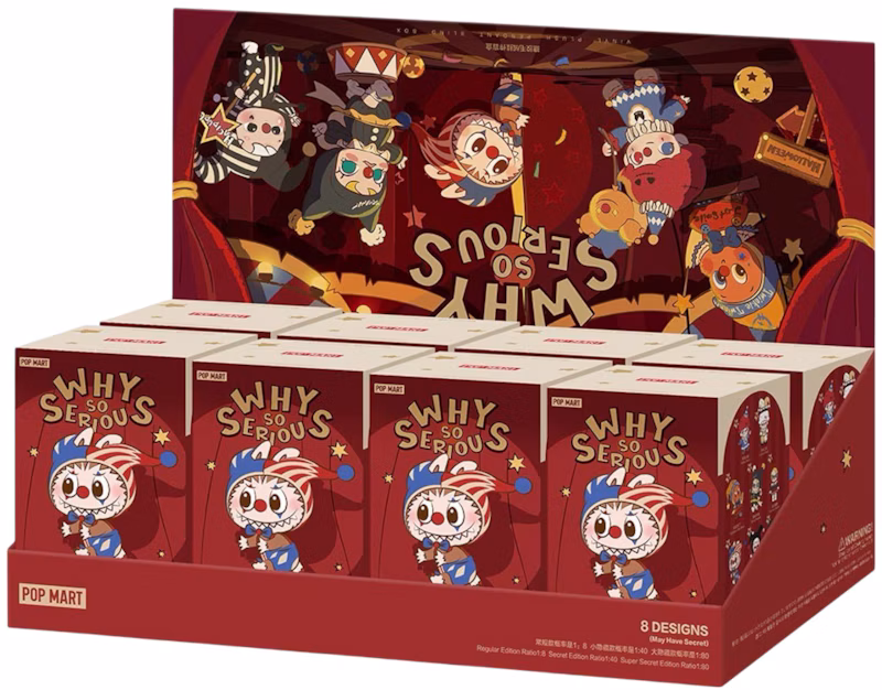Pop Mart WHY SO SERIOUS Series Vinyl Plush Pendant Unsealed Case (8 Blind Boxes)