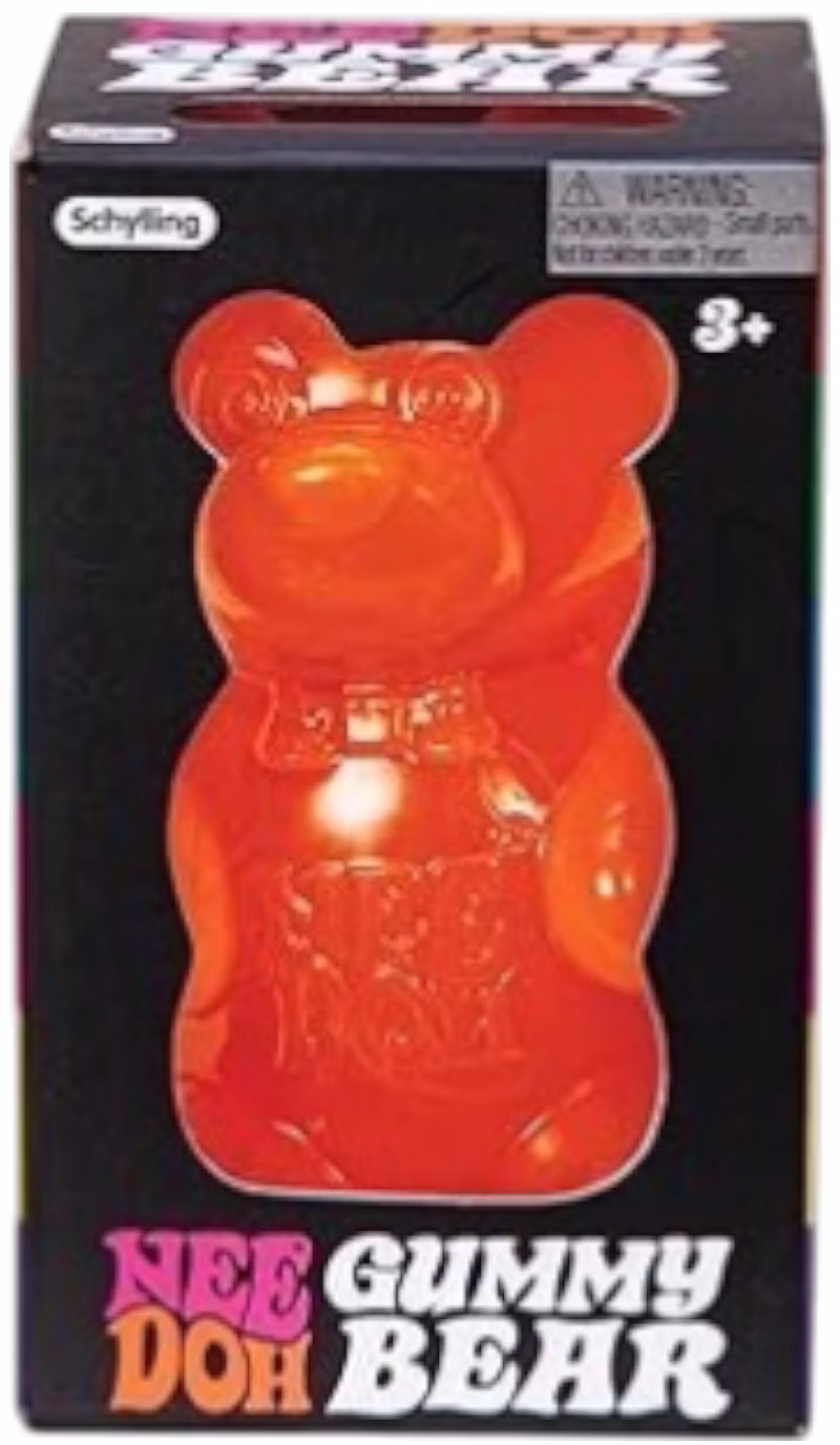 NeeDoh Gummy Bear Squishy Fidget Toy Orange