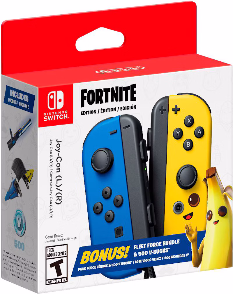 Nintendo Joy-Con (L-R) Fortnite Fleet Force Bundle Blue/Yellow