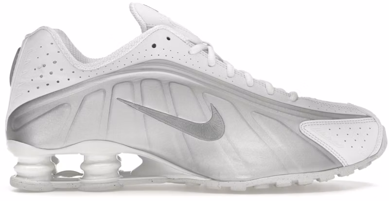 Nike Shox R4 White Bright Crimson Metallic Silver