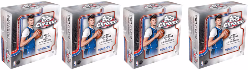 2025-26 Topps Chrome Basketball Mega Box 4x Lot