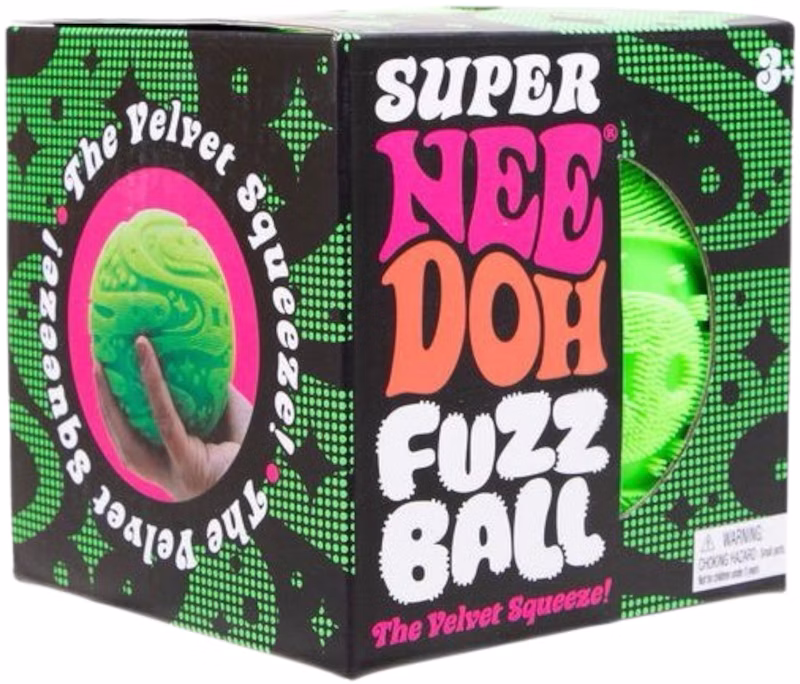 NeeDoh Super Fuzzball Squishy Fidget Toy Green